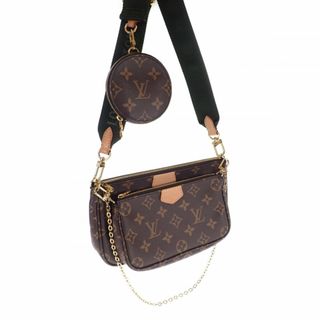 ルイヴィトン(LOUIS VUITTON)の【中古】【Aランク】LOUIS VUITTON ルイヴィトン ミュルティ・ポシェット ショルダーバッグ ポーチ M44813 モノグラム ブラウン カーキ レディース【ISEYA】(メッセンジャーバッグ)