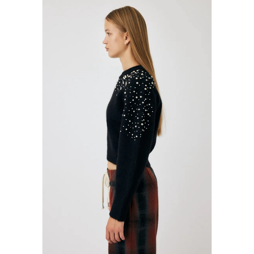 moussy(マウジー)のMOUSSY♡BEADS DECO KNIT レディースのトップス(ニット/セーター)の商品写真