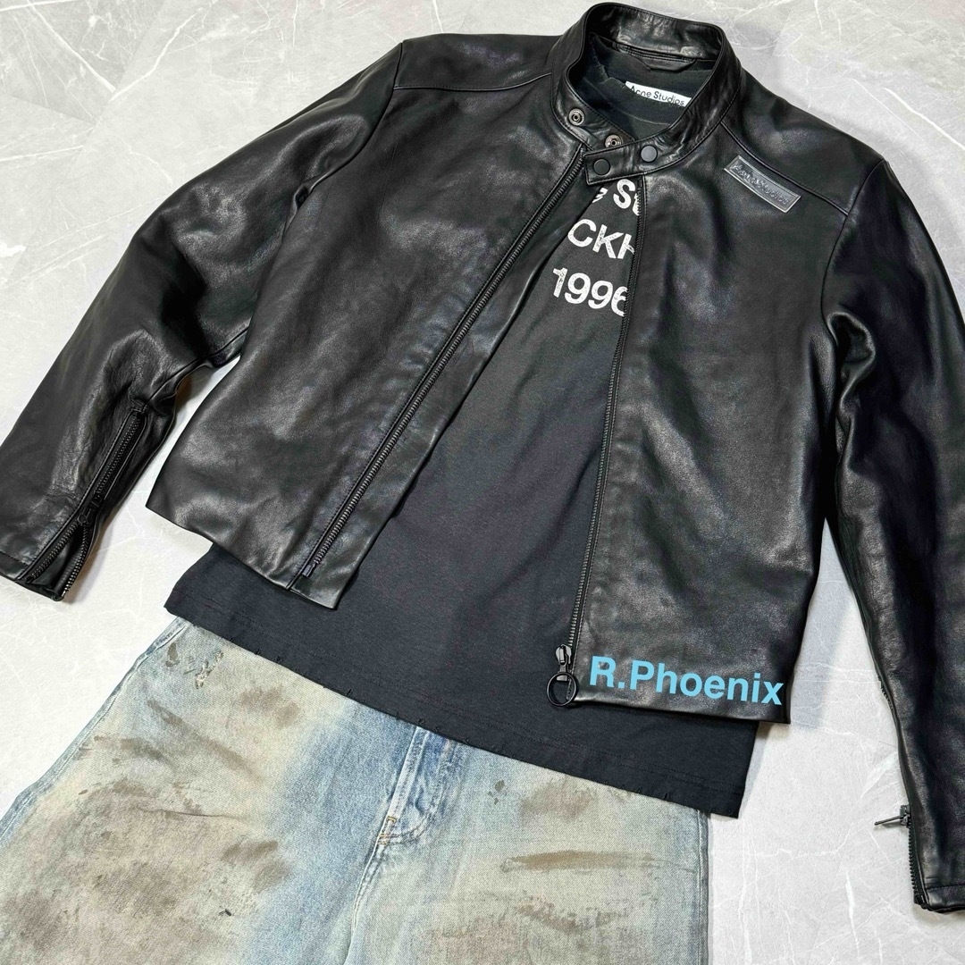 Acne Studios(アクネストゥディオズ)のTiffany様専用 ACNE STUDIOS LEATHER JACKET メンズのジャケット/アウター(レザージャケット)の商品写真