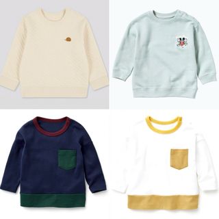 ユニクロ(UNIQLO)のユニクロ ミッキー ディズニー スウェット キルトプルオーバー コットンクルーT(シャツ/カットソー)