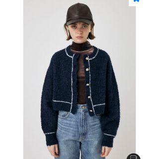 マウジー(moussy)のmoussy BI COLOR FRONT BUTTON ニット(ニット/セーター)