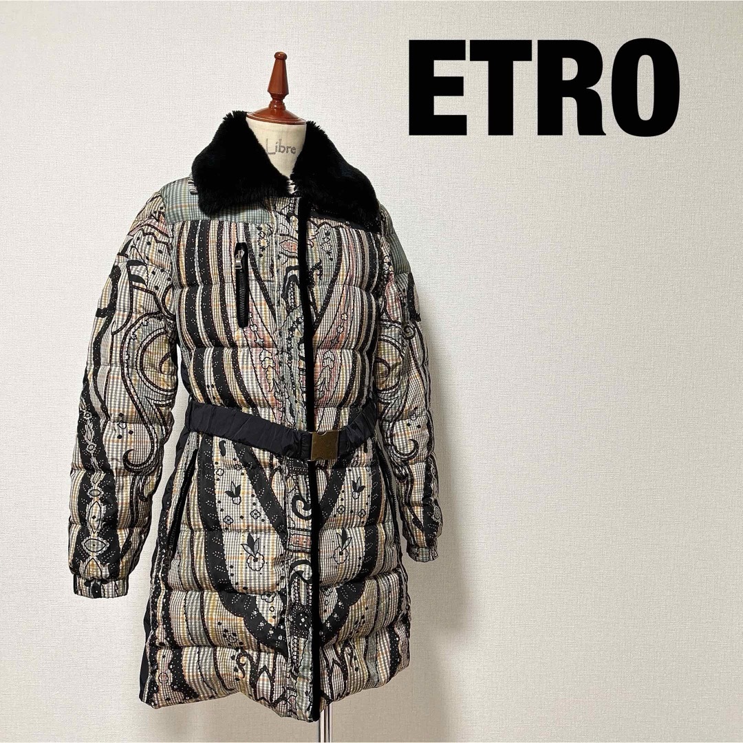 高級 ETRO エトロ ダウン ジャケット コート レディース 総柄商品詳細col総柄size42