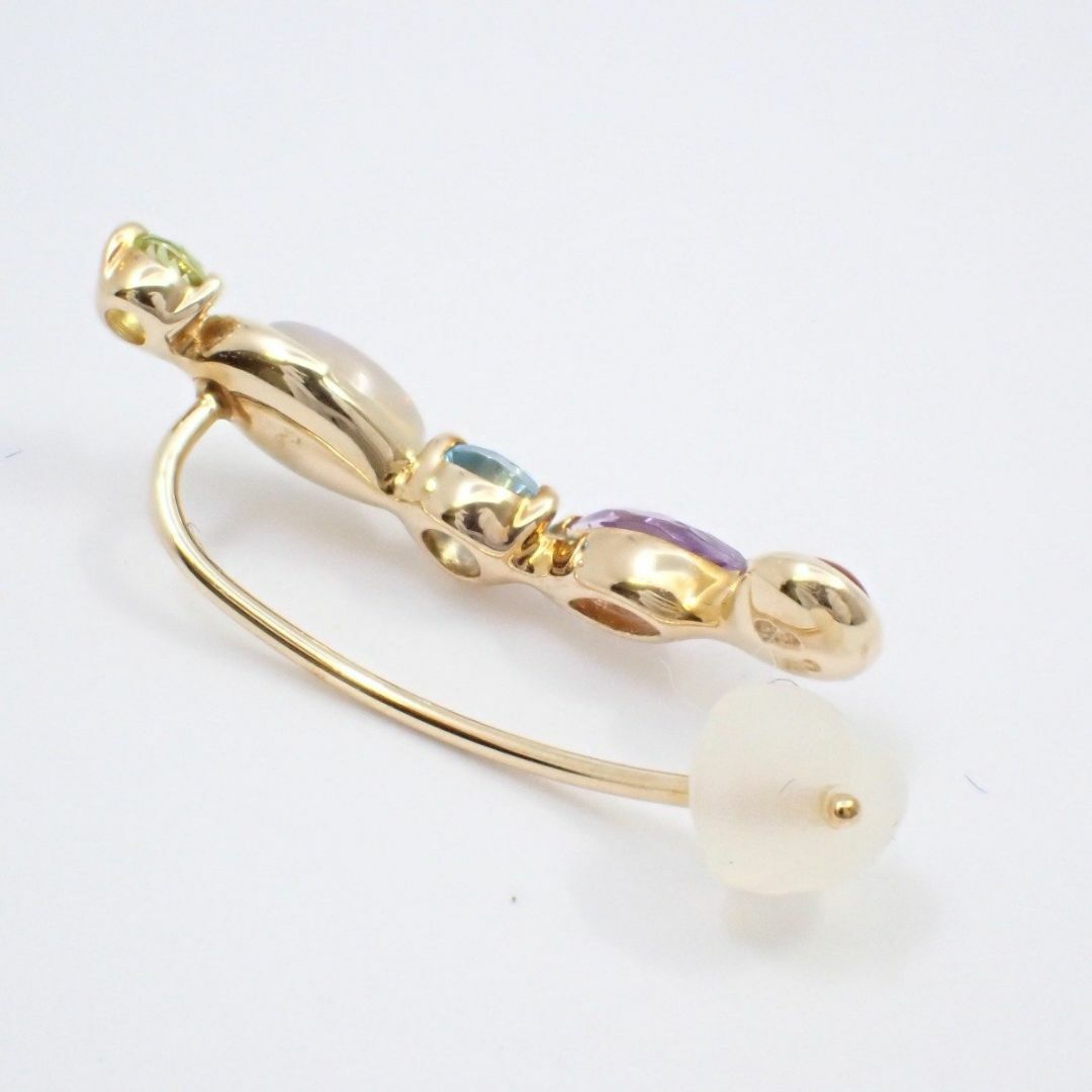 STAR JEWELRY(スタージュエリー)のSTAR JEWELRY スタージュエリー EAR CLIMBER ピアス 右耳 K10/カーネリアン/アメシスト/ブルートパーズ/オパール/ペリドット レディースのアクセサリー(ピアス)の商品写真