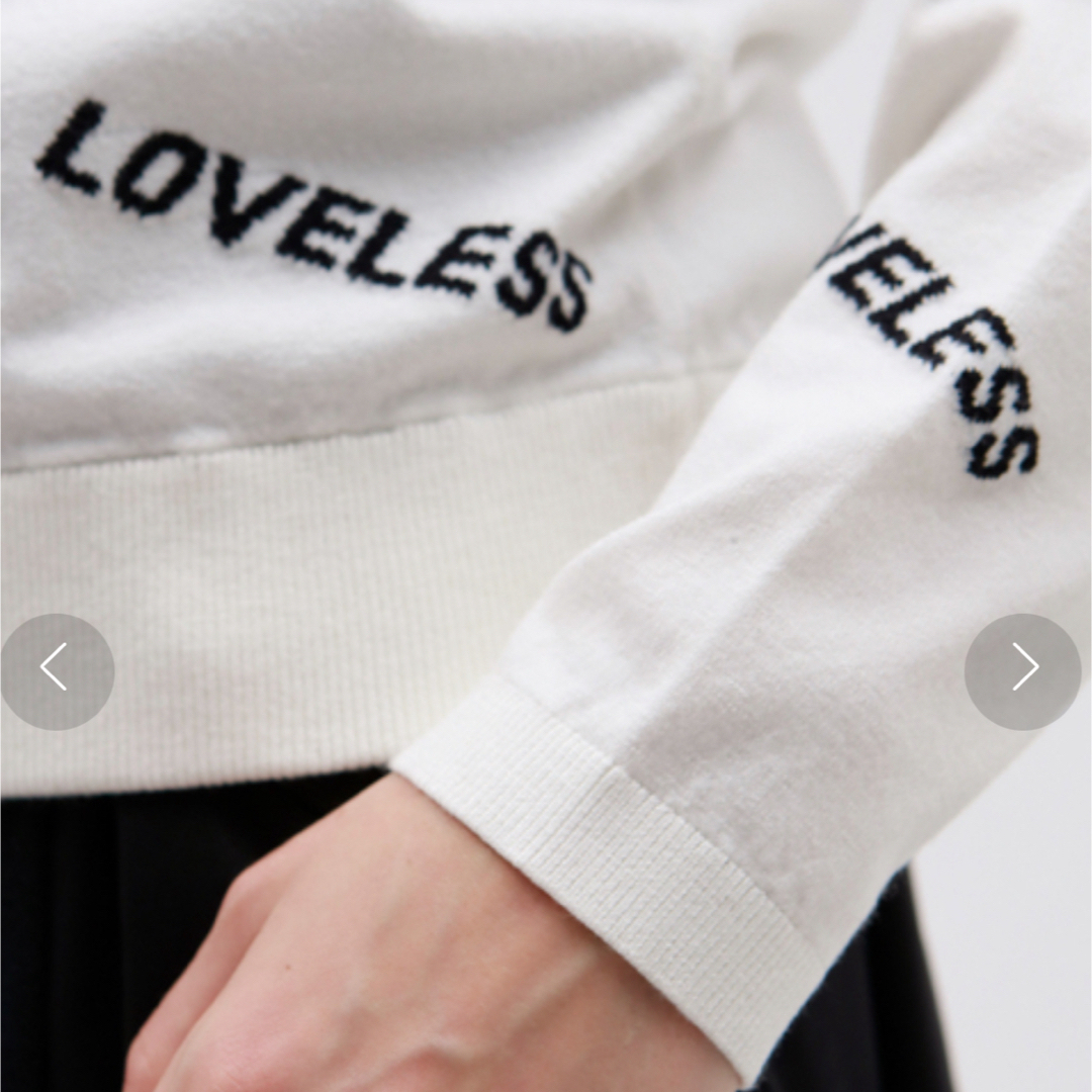 LOVELESS(ラブレス)のLOVELESS ラブレス ジャガード ロゴ プルオーバー セーター レディースのトップス(ニット/セーター)の商品写真