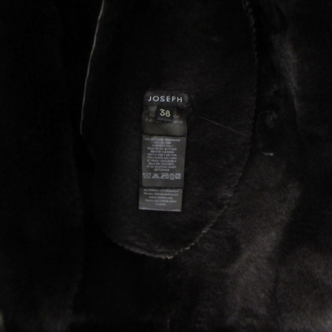 JOSEPH(ジョゼフ)のジョセフ ムートンコート レザーコート ファーコート 38 約S 茶 IBO46 レディースのジャケット/アウター(その他)の商品写真