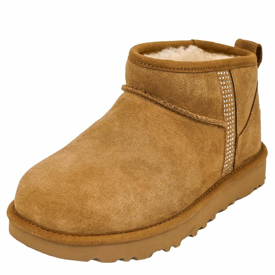 靴/シューズUGG アグ ムートンブーツ 2023年-2024年秋冬新作 1153777 Classic Ultra Mini Bling レディース CHE チェスナット サイズ5/22cm