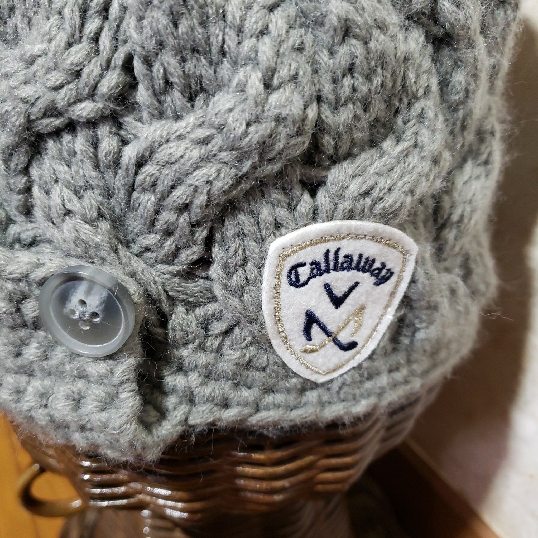 Callaway(キャロウェイ)のCallaway レディース ゴルフ ニット帽子 アクリルケーブル編みグレー レディースの帽子(ニット帽/ビーニー)の商品写真