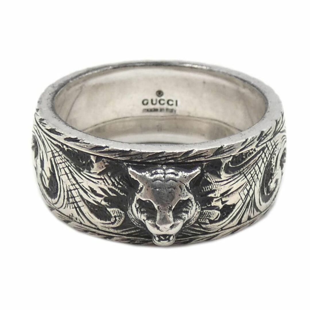 グッチ アクセサリー GUCCI キャットヘッド シルバーリング 24号 指輪 Ag925 シルバー メンズ 433571 JJS03977