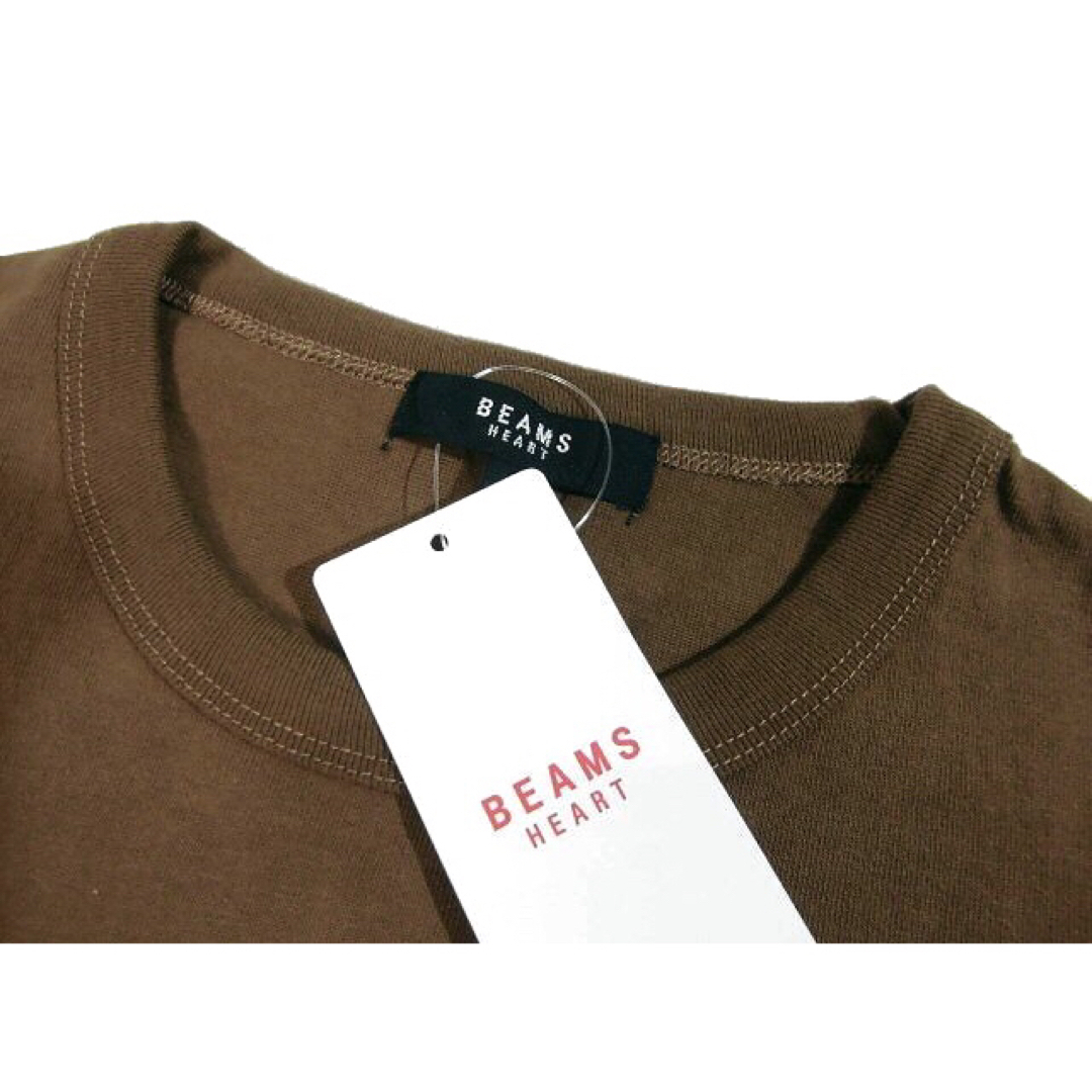BEAMS(ビームス)の【BEAMS/ビームス】コットン100%長袖カットソー ロンT ・XL・ブラウン メンズのトップス(Tシャツ/カットソー(七分/長袖))の商品写真