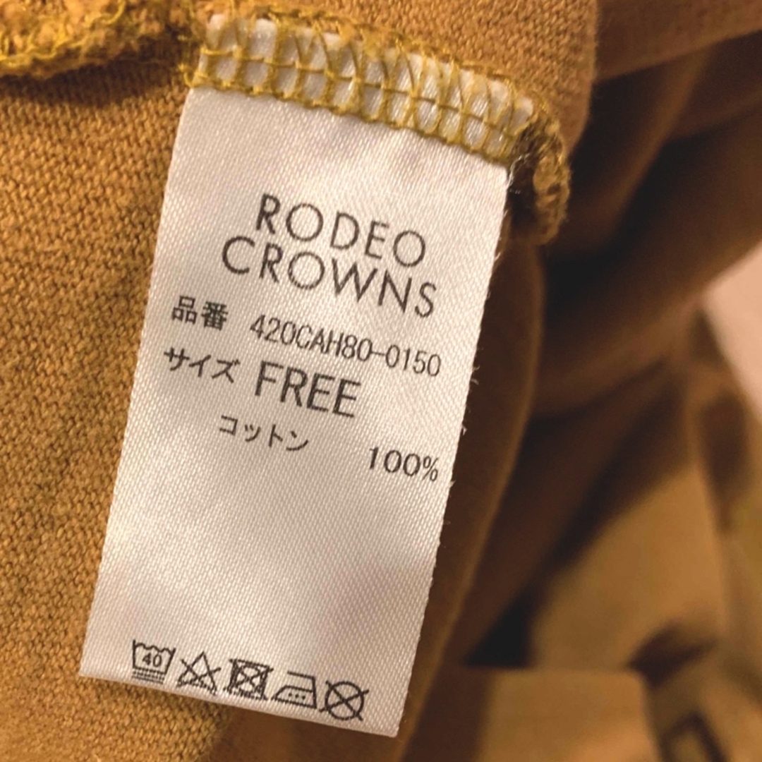 RODEO CROWNS WIDE BOWL(ロデオクラウンズワイドボウル)のロデオクラウンズワイドボウル　プルオーバー/スウェット　ダークイエロー　FREE レディースのトップス(Tシャツ(長袖/七分))の商品写真