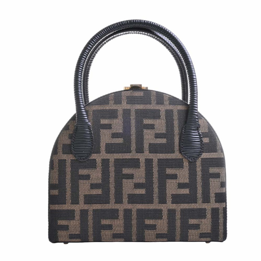 ショルダーバッグFENDI フェンディ キャンバス ズッカ 2WAY ハンドバッグ - ブラウン by