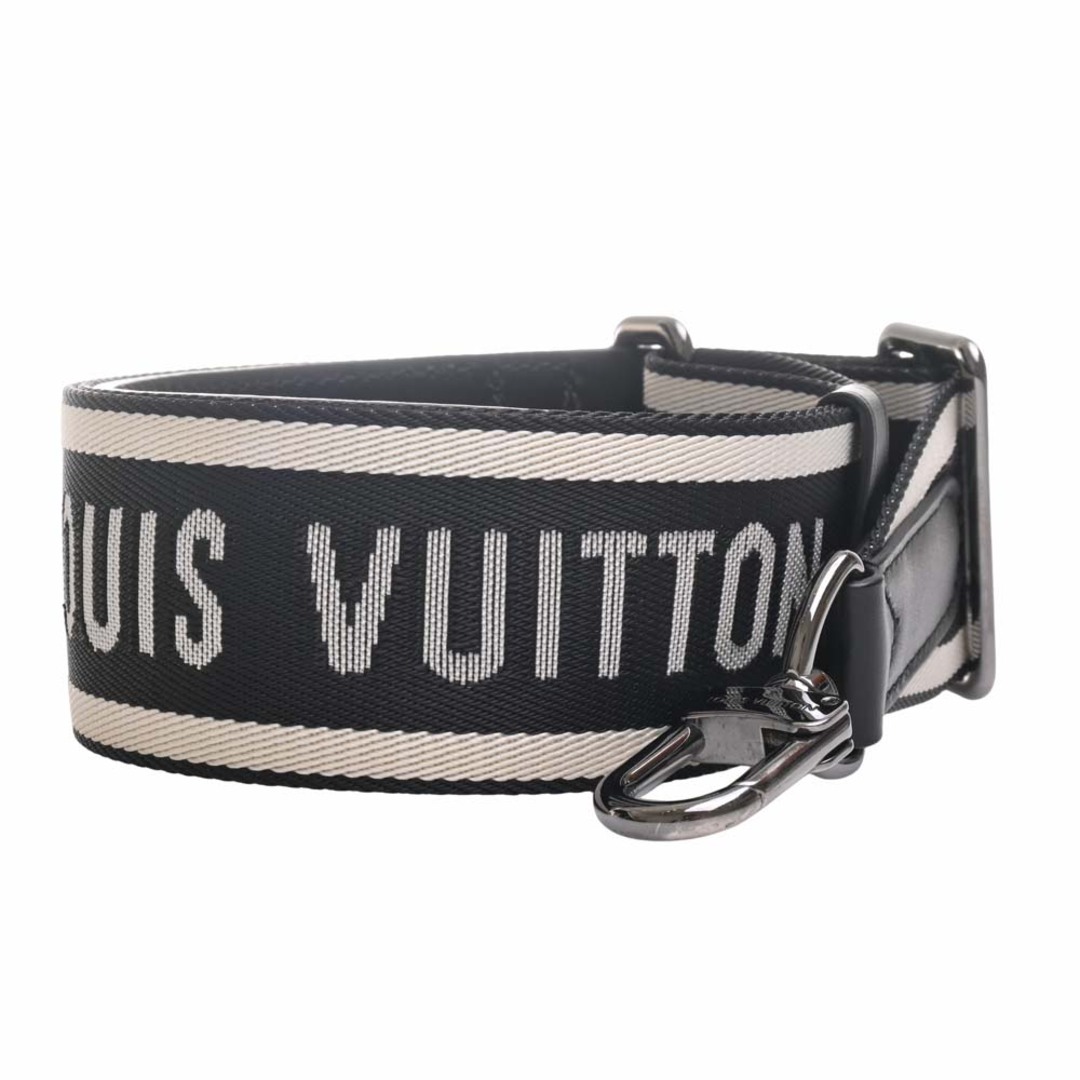 その他LOUIS VUITTON ルイヴィトン レザー ナイロン ロゴ ショルダーストラップ J02496 ブラック by