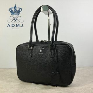 【超美品タグ付き】ADMJ トリコロール A4 ベージュ レザー ボストンバッグ