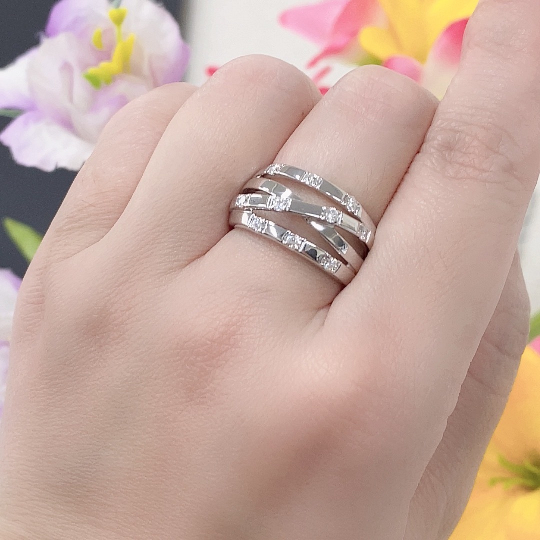 TASAKI(タサキ)の【JC5425】TASAKI  K18WG 天然ダイヤモンド リング レディースのアクセサリー(リング(指輪))の商品写真