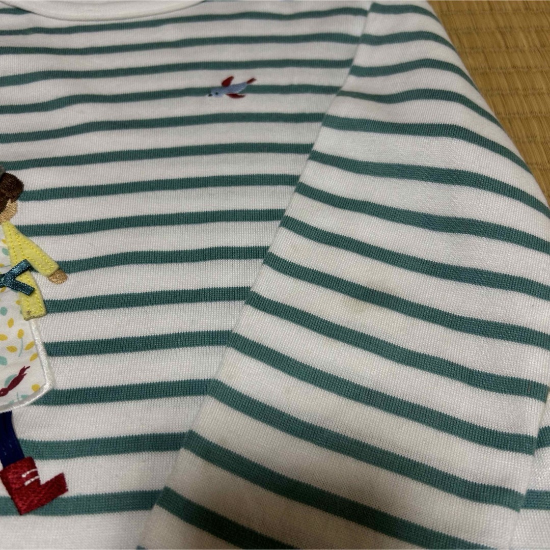 familiar(ファミリア)のファミリア　長袖Ｔシャツ　グリーンボーダー キッズ/ベビー/マタニティのキッズ服女の子用(90cm~)(Tシャツ/カットソー)の商品写真