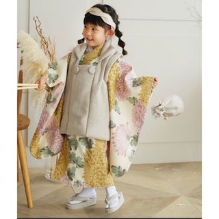 ３歳　女児　被布着物セット(和服/着物)