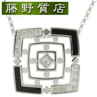 タサキ(TASAKI)のタサキ TASAKI 田崎 オニキス ダイヤ ネックレス ペンダント 2Way K18 WG × オニキス × ダイヤ 0.65ct 8904(ネックレス)