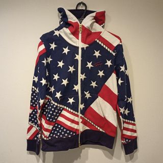 トミーガール(tommy girl)のトミー tommy hers ジップアップパーカー 星条旗(パーカー)