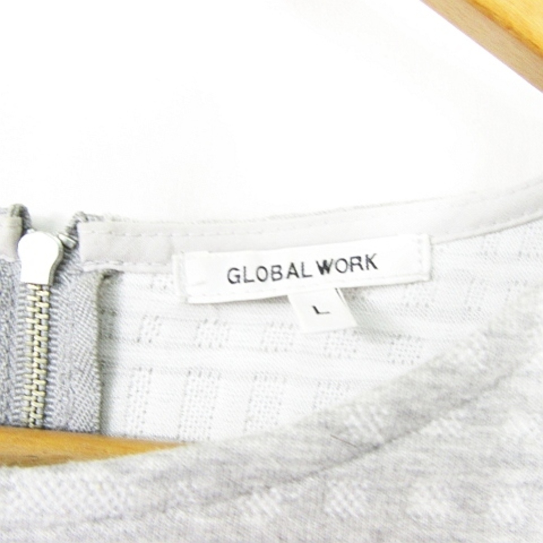 GLOBAL WORK(グローバルワーク)のグローバルワーク GLOBAL WORK ワンピース 膝下丈 綿 L グレー レディースのワンピース(ひざ丈ワンピース)の商品写真