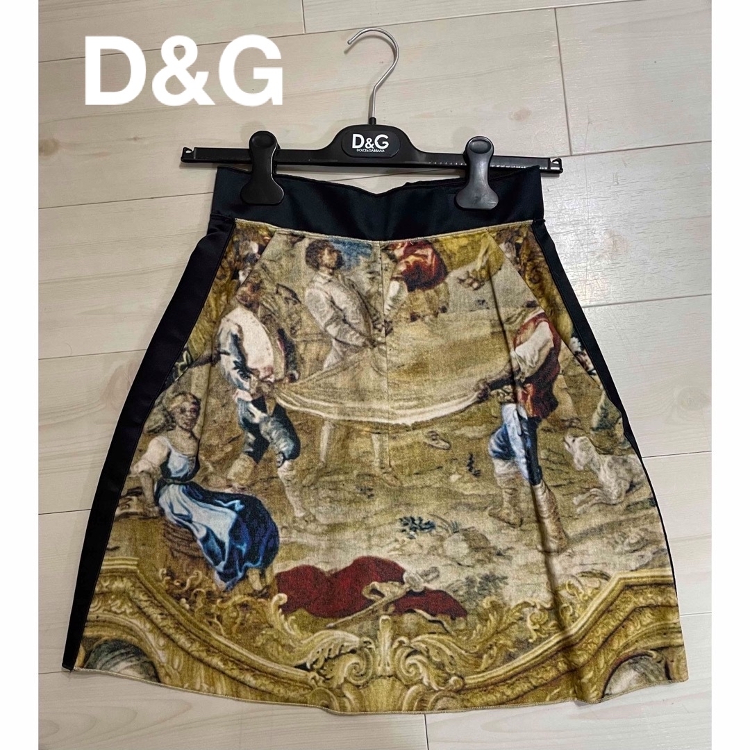 DOLCE&GABBANA ひざ丈スカート ドルチェ&ガッバーナ ドルガバ 絵画 DOLCE&GABBANA ひざ丈スカート ドルチェ&ガッバーナ ドルガバ 絵画