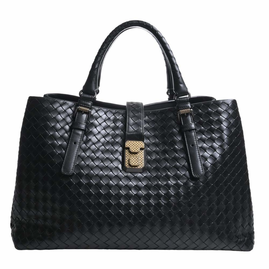 【中古】Bottega Veneta ボッテガヴェネタ イントレチャート レザー ローマバッグ 2WAY ハンドバッグ - ブラック by |  フリマアプリ ラクマ