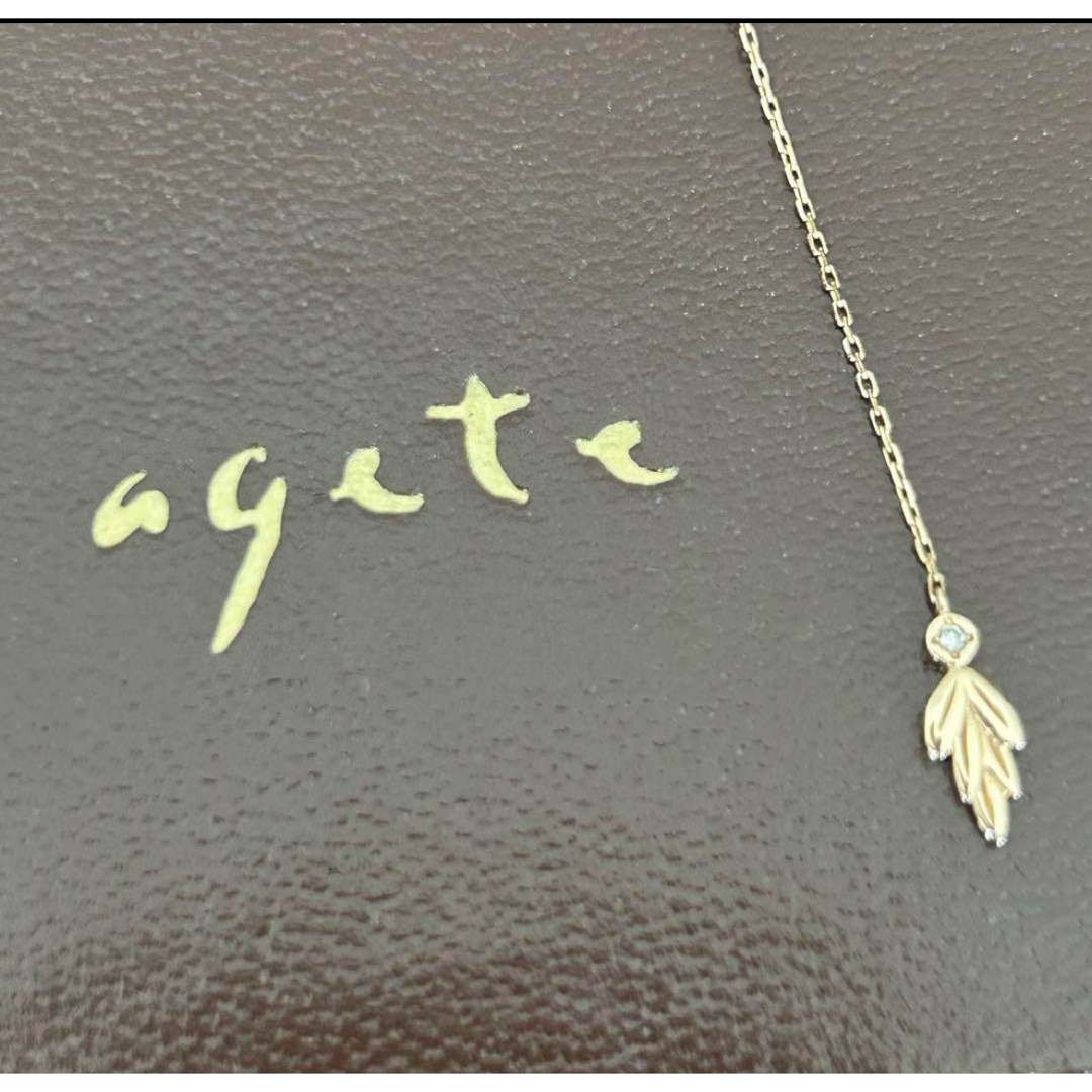 agete(アガット)のアガット　K10ダイヤモンドネックレス レディースのアクセサリー(ネックレス)の商品写真