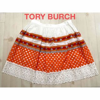 トリーバーチ(Tory Burch)のTORY BURCH スカート トリーバーチ フレア ミニスカート 花柄 レース(ミニスカート)