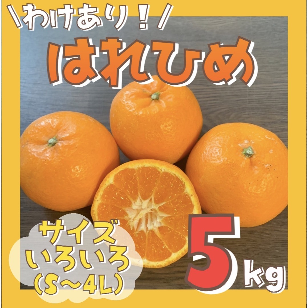 わけあり 和歌山 はれひめ 5kg サイズ混合 有田みかん ミカン フルーツ 食品/飲料/酒の食品(フルーツ)の商品写真