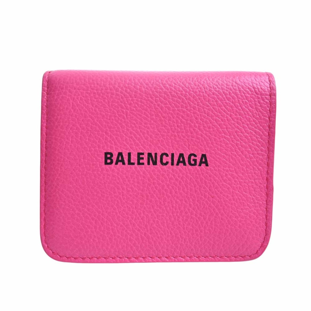 Balenciaga バレンシアガ レザー キャッシュ ミニウォレット 二つ折り コンパクト財布 594216 ピンク byその他