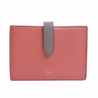 セリーヌ(celine)の【中古】Celine セリーヌ レザー ストラップウォレット ミディアム 二つ折り財布 - オレンジ by(その他)