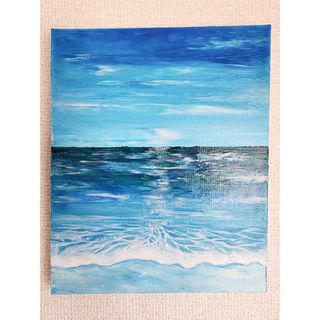 海　絵　風景画　アート(絵画/タペストリー)