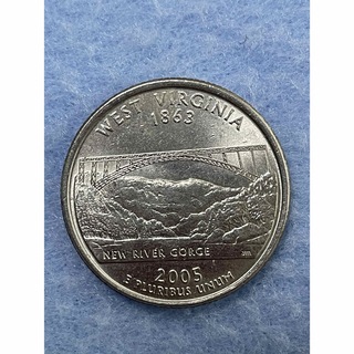 アメリカ25セント記念硬貨West Virginia 2005-5-D(貨幣)