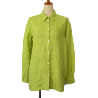 アイグナー(AIGNER)のアイグナー AIGNER シャツ 刺繍 長袖 36 緑 グリーン(シャツ/ブラウス(長袖/七分))