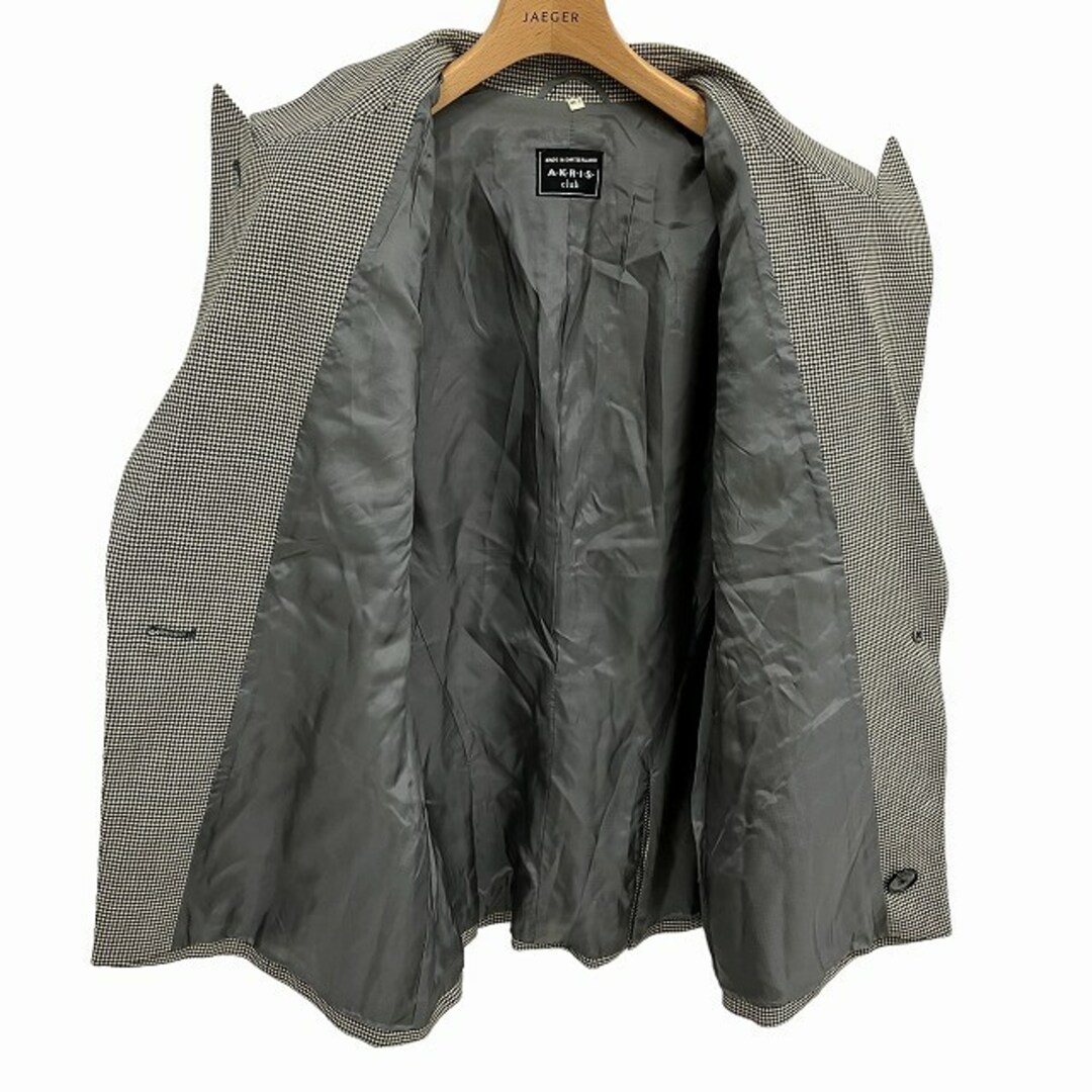 AKRIS(アクリス)のアクリス ヴィンテージ ウール テーラード ジャケット 千鳥格子 F40 US8 レディースのジャケット/アウター(テーラードジャケット)の商品写真