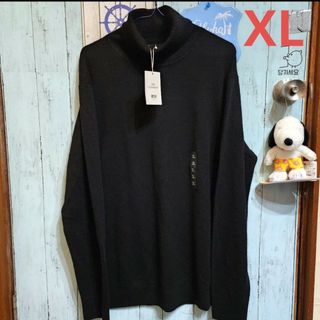 ユニクロ(UNIQLO)のユニクロ カシミヤタートルネックセーター ブラック xl(ニット/セーター)