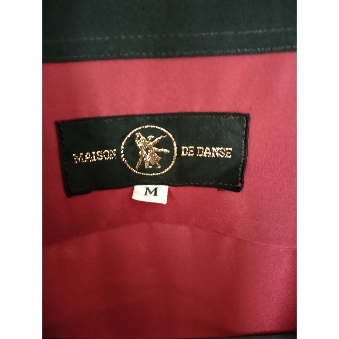 ラテンシャツ　M メンズ　社交ダンス えんじ色　ワインレッド　赤紫　かっこいい メンズのトップス(シャツ)の商品写真