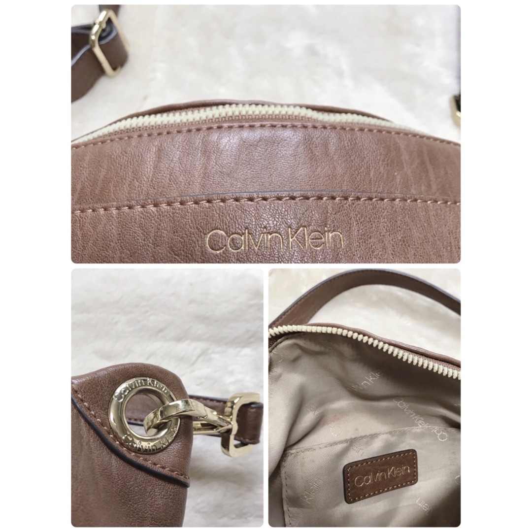 Calvin Klein(カルバンクライン)の美品 Calvin Klein オールレザー ウエストバッグ ボディバッグ レディースのバッグ(ボディバッグ/ウエストポーチ)の商品写真