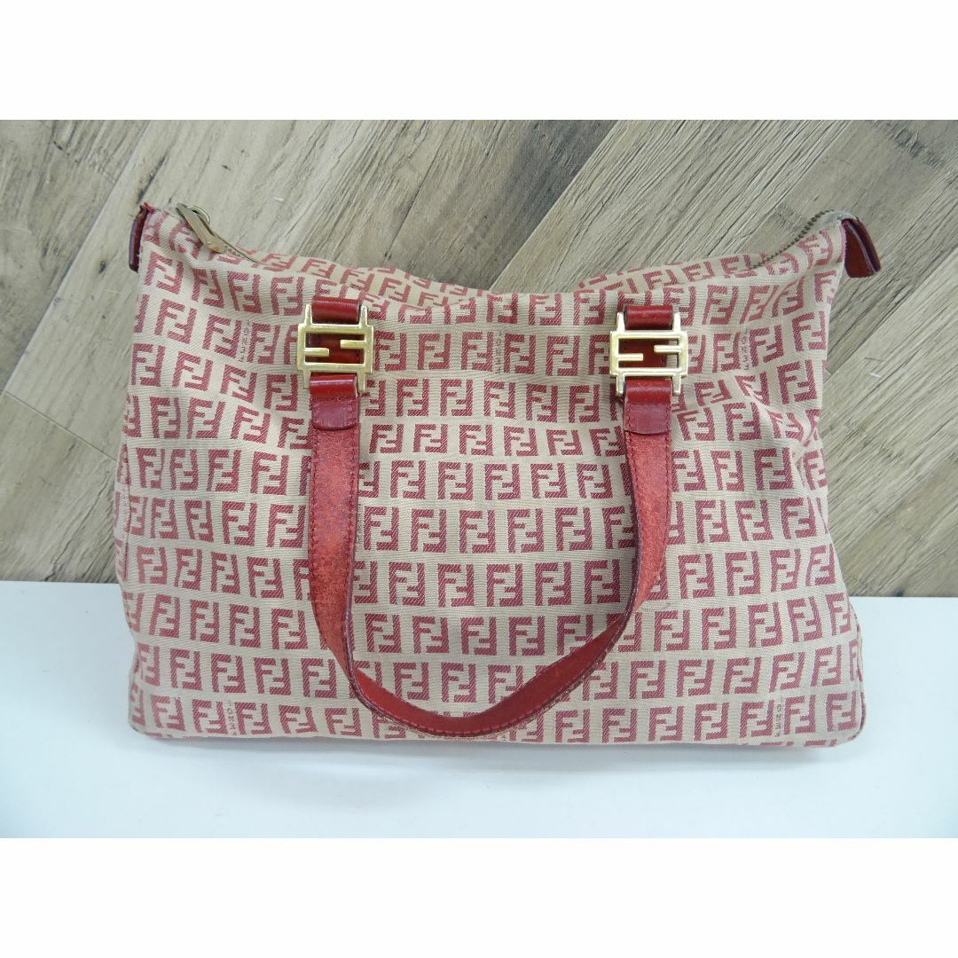 FENDI - M静003 / FEDNI ズッキーノ柄 トートバッグ キャンバス レザー