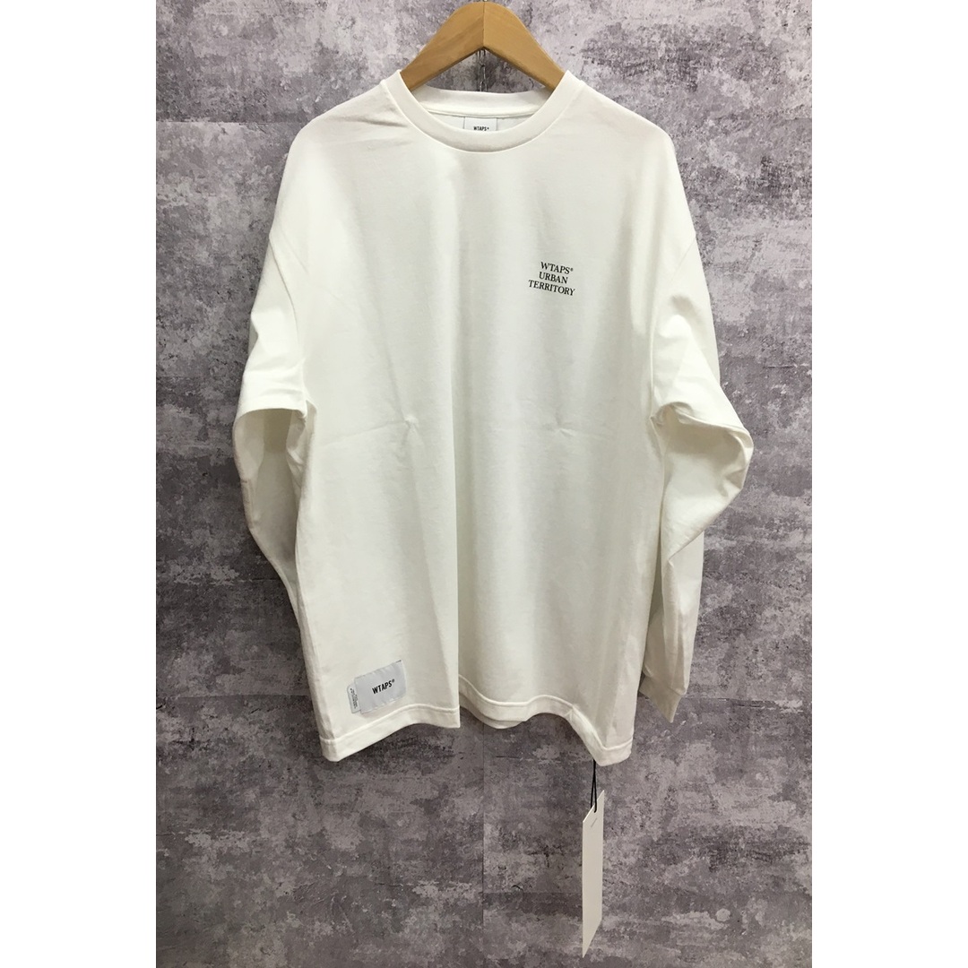 WTAPS WUT LS COTTON WHITE 23AW ダブルタップス 長袖Ｔシャツ ロンＴ ホワイト【3429-004】