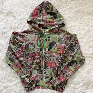 ヒステリックグラマー(HYSTERIC GLAMOUR)の新品 ヒステリックグラマー 総柄パーカー フリーサイズ 日本製 ヒスガール ロゴ(パーカー)