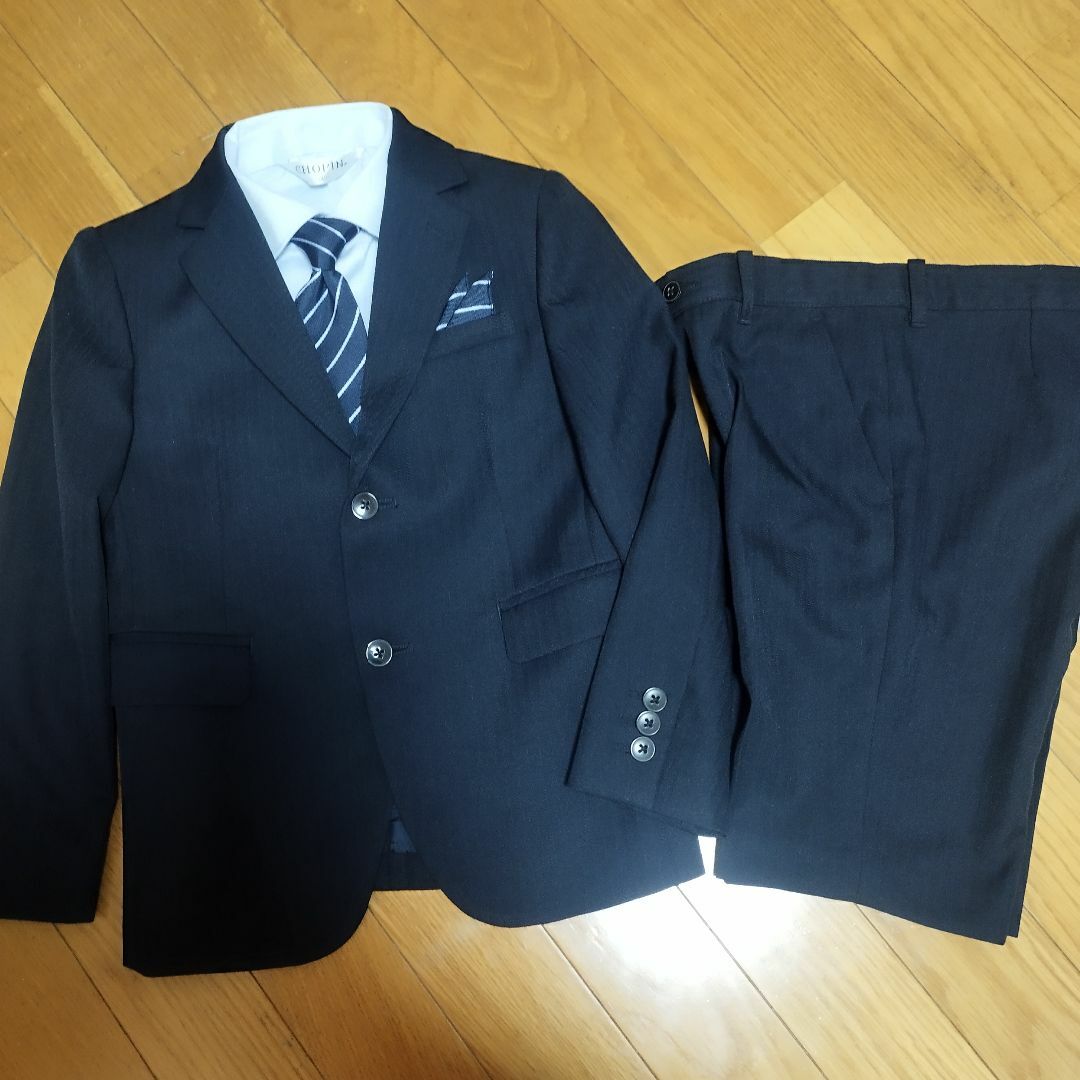 超美品 120　ショパン　入学式フォーマルスーツセットップ 　卒園式　礼服　式服お祝い