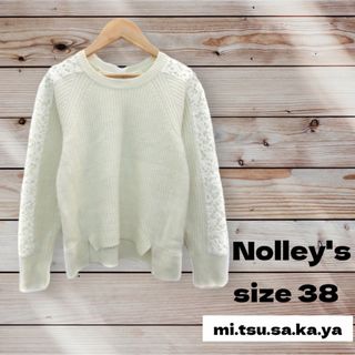 ノーリーズ(NOLLEY'S)のNolley`s　ノーリーズ　ニット　レース　アンゴラ混　ウール混　Mサイズ相当(ニット/セーター)