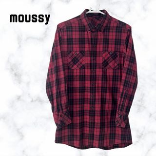 マウジー(moussy)のmoussy マウジー　シャツ　ワンピース　チェック　赤　可愛い　おしゃれ(シャツ/ブラウス(長袖/七分))