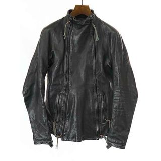 Boris Bidjan Saberi ボリスビジャンサベリ 16AW J4 ホーススキン レザージャケット J4 F235 ブラック L(レザージャケット)