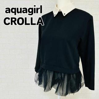 クローラ(CROLLA)の【美品】aquagirl CROLLA 2WAYバックシャンチュールブラウス(シャツ/ブラウス(長袖/七分))