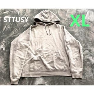 ステューシー(STUSSY)のSttusy 90s パーカー アッシュグレー XL 刺繍(パーカー)