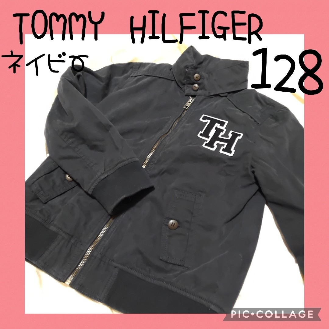 TOMMY HILFIGER(トミーヒルフィガー)の【mu-mu-mo-様専用】トミー　アウター　ジャンパー　ネイビー　ワッペン キッズ/ベビー/マタニティのキッズ服男の子用(90cm~)(ジャケット/上着)の商品写真