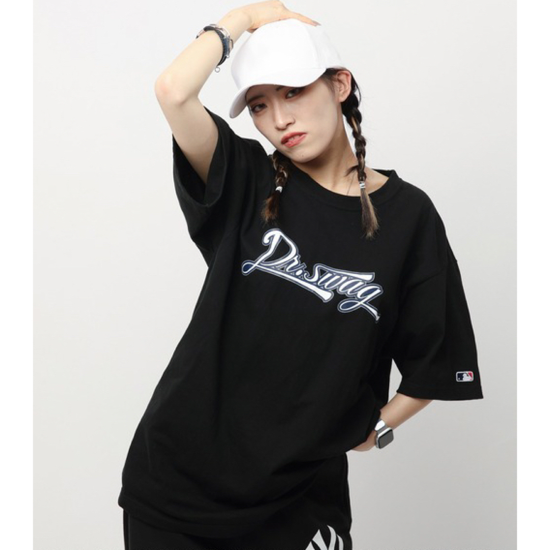 SPIRAL GIRL(スパイラルガール)のMLB Dr.SWAGコラボフロッキープリントTシャツ  Mサイズ  岸優太 レディースのトップス(Tシャツ(半袖/袖なし))の商品写真