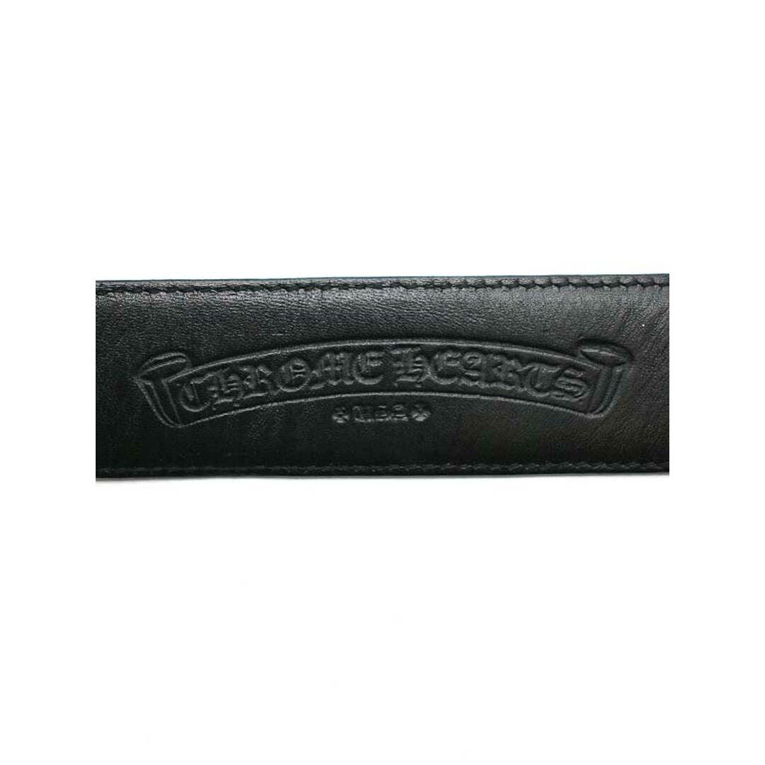 Chrome Hearts(クロムハーツ)のCHROME HEARTS クロムハーツ OVAL CROSS STRAP クラシックオーバルクロスレザーベルト ブラック 38 メンズのファッション小物(ベルト)の商品写真