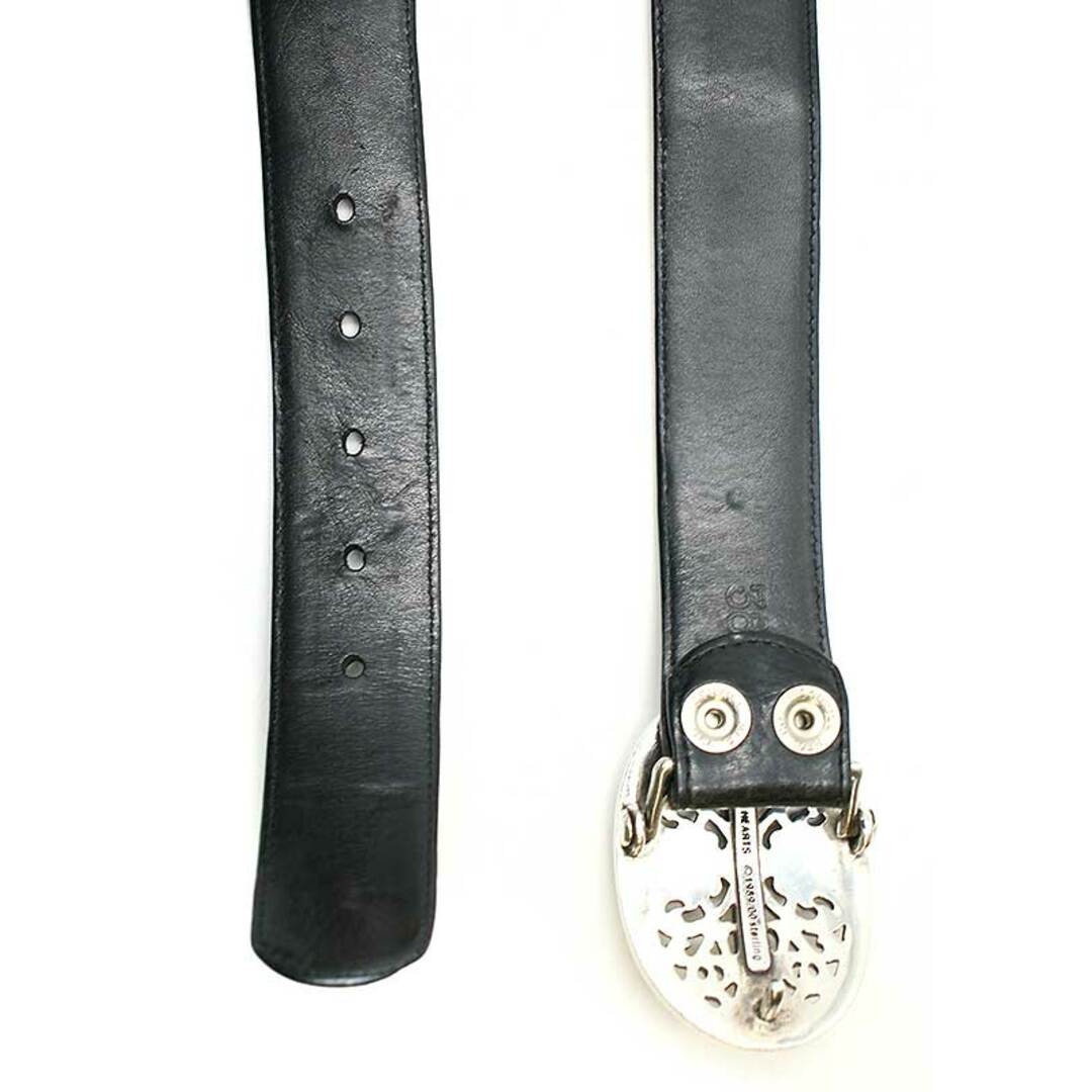 Chrome Hearts(クロムハーツ)のCHROME HEARTS クロムハーツ OVAL CROSS STRAP クラシックオーバルクロスレザーベルト ブラック 38 メンズのファッション小物(ベルト)の商品写真